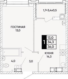 35 м², 1-комнатная квартира 8 900 000 ₽ - изображение 73