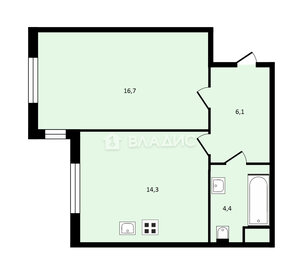 Квартира 41,5 м², 1-комнатная - изображение 1