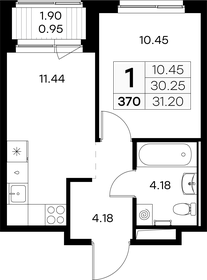 31,9 м², 1-комнатная квартира 4 100 000 ₽ - изображение 13