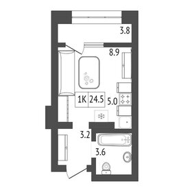 24 м², квартира-студия 3 680 000 ₽ - изображение 12