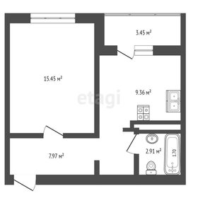 Квартира 38,6 м², 1-комнатная - изображение 2