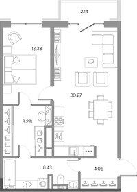 55 м², 2-комнатная квартира 89 500 ₽ в месяц - изображение 68