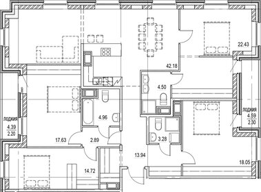 Квартира 149,1 м², 4-комнатная - изображение 1