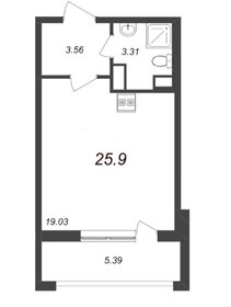 Квартира 25,9 м², студия - изображение 1