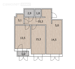 67,4 м², 3-комнатная квартира 8 999 900 ₽ - изображение 32