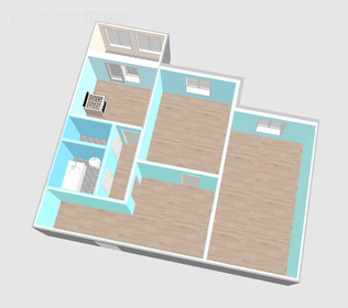 60,5 м², 2-комнатная квартира 6 800 000 ₽ - изображение 40
