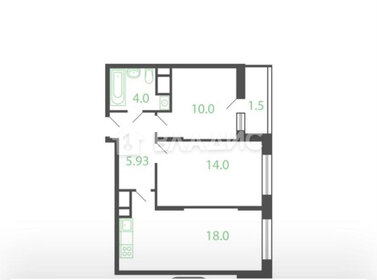 Квартира 54,9 м², 2-комнатная - изображение 1