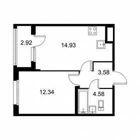 Квартира 36,7 м², 1-комнатная - изображение 1