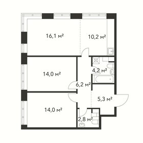 Квартира 72 м², 3-комнатная - изображение 1