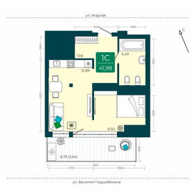 42,5 м², 1-комнатная квартира 7 100 000 ₽ - изображение 36