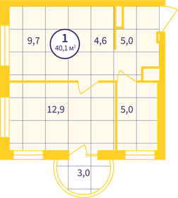 42,4 м², 1-комнатная квартира 5 100 000 ₽ - изображение 65