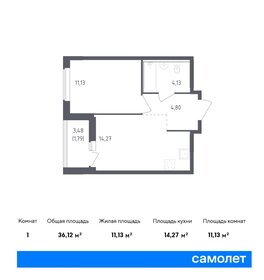 35,9 м², 1-комнатная квартира 5 250 000 ₽ - изображение 5