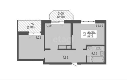 45 м², 2-комнатная квартира 4 500 000 ₽ - изображение 28