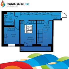 Квартира 52,8 м², 2-комнатная - изображение 1