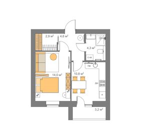 30,5 м², 1-комнатная квартира 2 800 000 ₽ - изображение 87