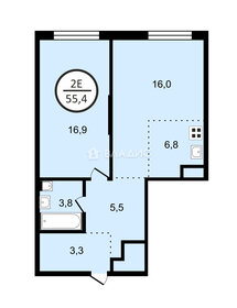 Квартира 55,4 м², 2-комнатная - изображение 2