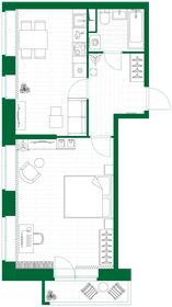 47,5 м², 1-комнатные апартаменты 13 490 000 ₽ - изображение 115
