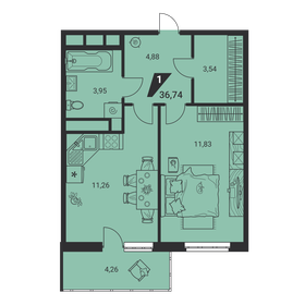 41,4 м², 2-комнатная квартира 5 150 000 ₽ - изображение 140