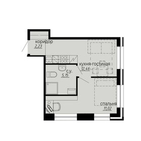 Квартира 30,9 м², 1-комнатные - изображение 1