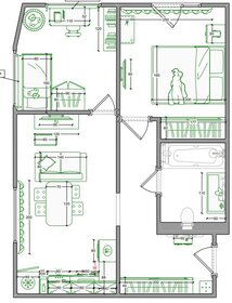 Квартира 48 м², 3-комнатная - изображение 1