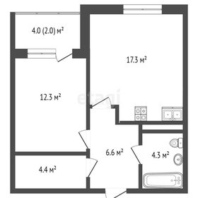 Квартира 46,9 м², 1-комнатная - изображение 1