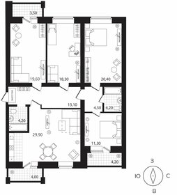 Квартира 125,2 м², 5-комнатная - изображение 1