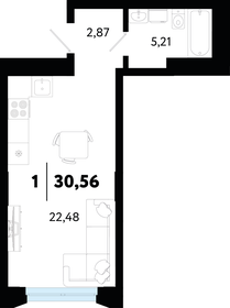 35,6 м², 1-комнатная квартира 3 500 000 ₽ - изображение 87