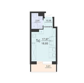 Квартира 18,9 м², студия - изображение 1