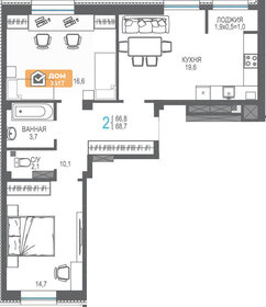 61,2 м², 2-комнатные апартаменты 12 730 000 ₽ - изображение 50