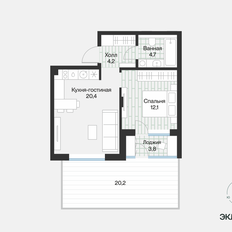 Квартира 25,2 м², студия - изображение 4