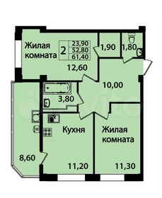 56 м², 2-комнатная квартира 6 400 000 ₽ - изображение 100