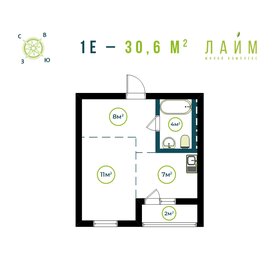 Квартира 32,6 м², 1-комнатная - изображение 1