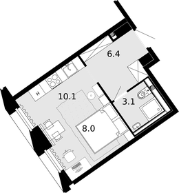 36 м², 1-комнатная квартира 9 500 000 ₽ - изображение 71