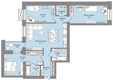 Квартира 100 м², 4-комнатная - изображение 1