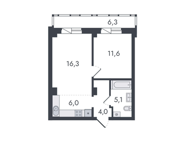 45,6 м², 2-комнатная квартира 3 980 000 ₽ - изображение 53