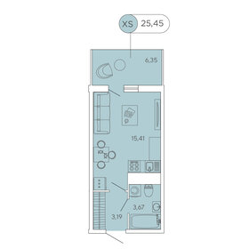 24,9 м², квартира-студия 4 450 000 ₽ - изображение 80