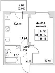 37,7 м², 1-комнатная квартира 2 939 820 ₽ - изображение 25