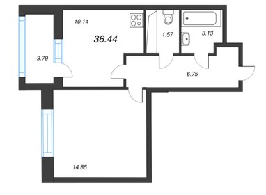 Квартира 36,4 м², 1-комнатная - изображение 1