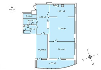 124,7 м², 3-комнатная квартира 24 063 240 ₽ - изображение 10