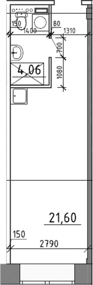 25,7 м², апартаменты-студия 7 696 000 ₽ - изображение 1