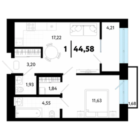 44,6 м², 1-комнатная квартира 5 890 000 ₽ - изображение 64