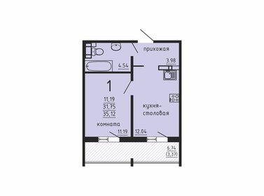 35,2 м², 1-комнатная квартира 3 590 000 ₽ - изображение 28
