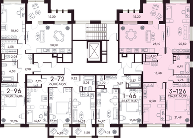 121 м², 3-комнатная квартира 41 113 448 ₽ - изображение 75