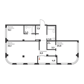 204 м², 5-комнатная квартира 21 000 000 ₽ - изображение 53