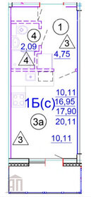 Квартира 19 м², студия - изображение 1