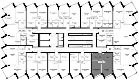 43,2 м², 1-комнатная квартира 26 953 216 ₽ - изображение 43