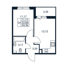31,6 м², 1-комнатная квартира 4 800 000 ₽ - изображение 153