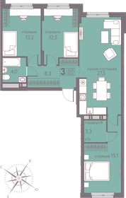 86,4 м², 4-комнатная квартира 10 281 600 ₽ - изображение 13