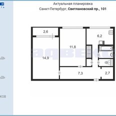 Квартира 45,5 м², 2-комнатная - изображение 2