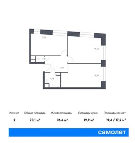 86,5 м², 2-комнатные апартаменты 41 305 308 ₽ - изображение 62